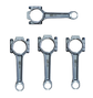 4 Piece New Connecting Rod For Mahindra Roxor 2.5L 0091002